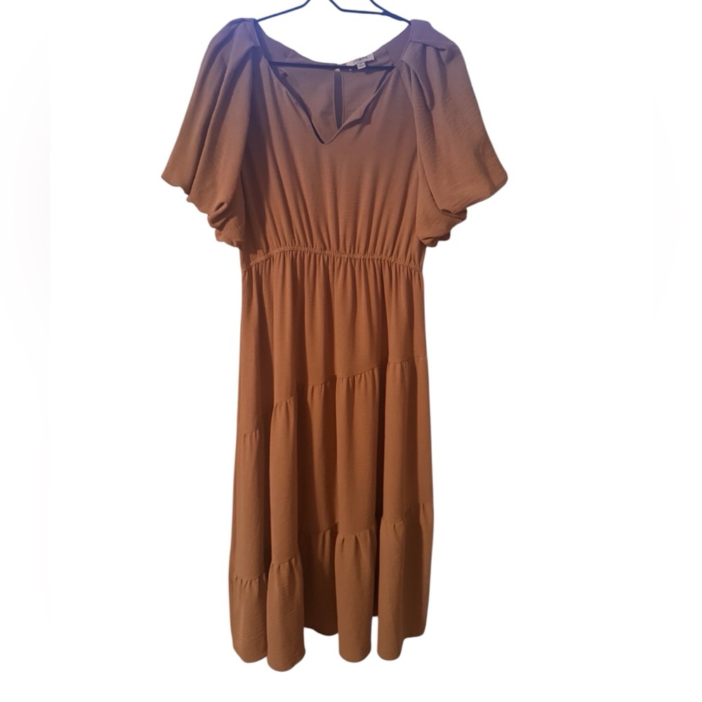 Umgee Brown Midi Dress